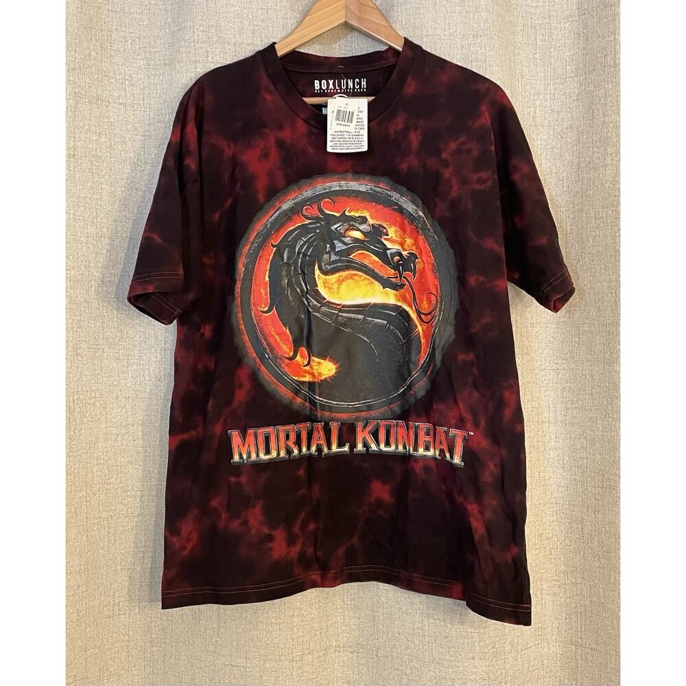 Box Lunch Mortal Kombat Red Tie Dye T-shirt 100% Cotton Size Medium